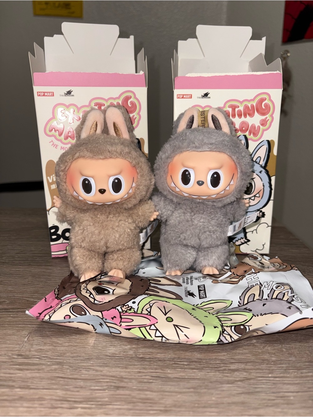 Cute Plush Vinyl Figures - Beige and Gray